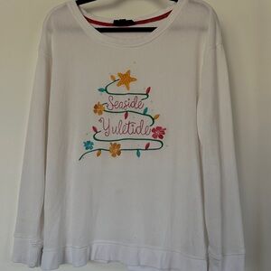 Jane and Delancey Festive White Sweatshirt